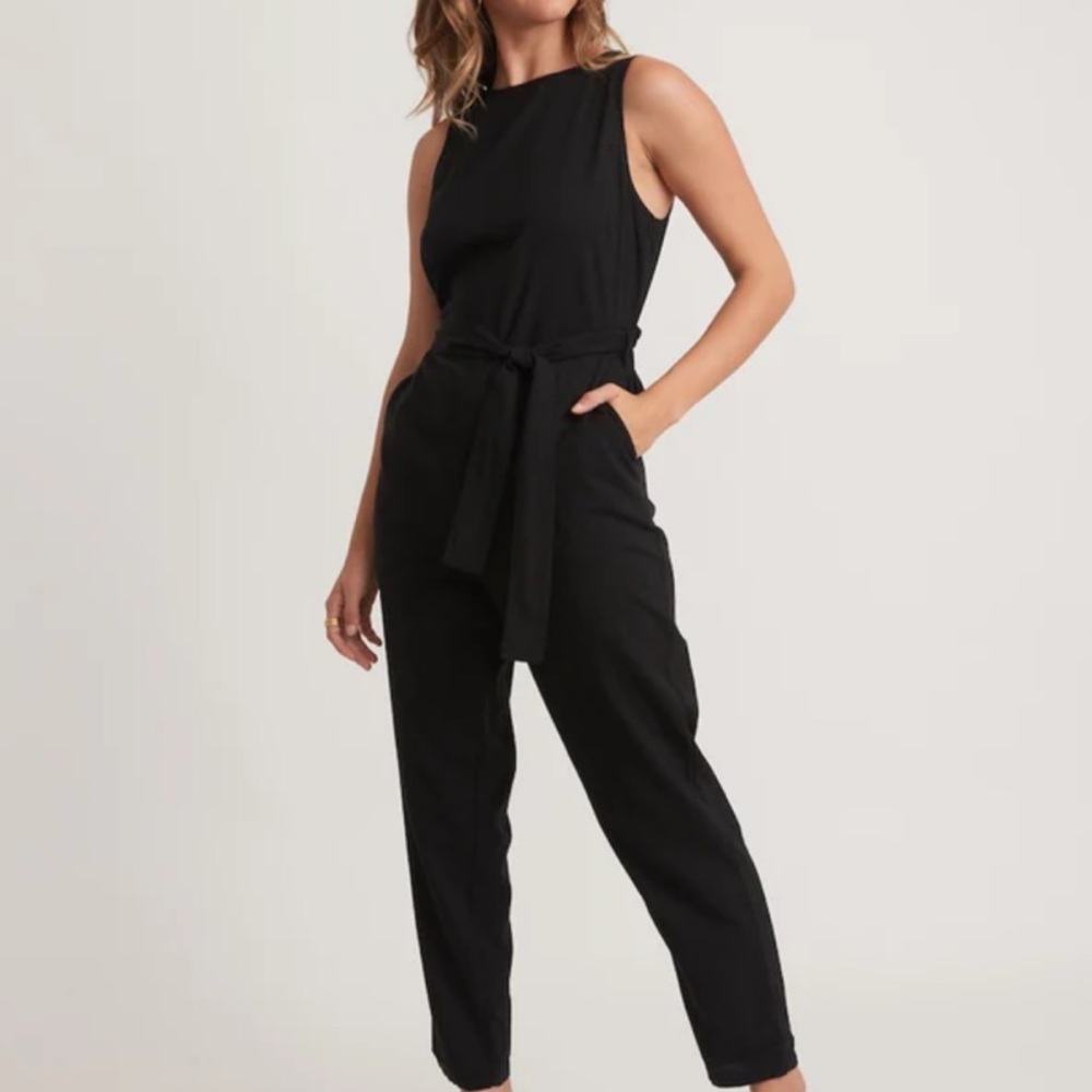Black Belted Jumpsuit